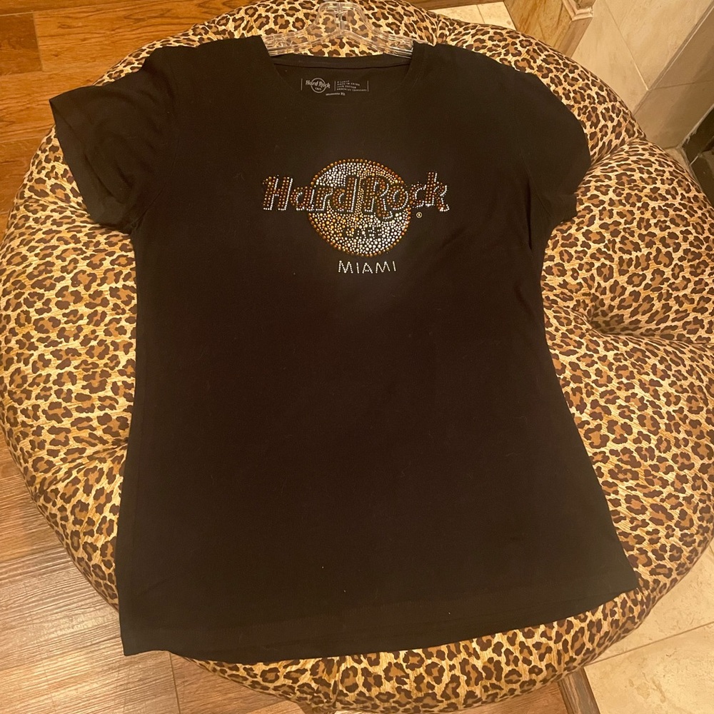 women’s XL Hard Rock Cafe Miami bling T-shirt